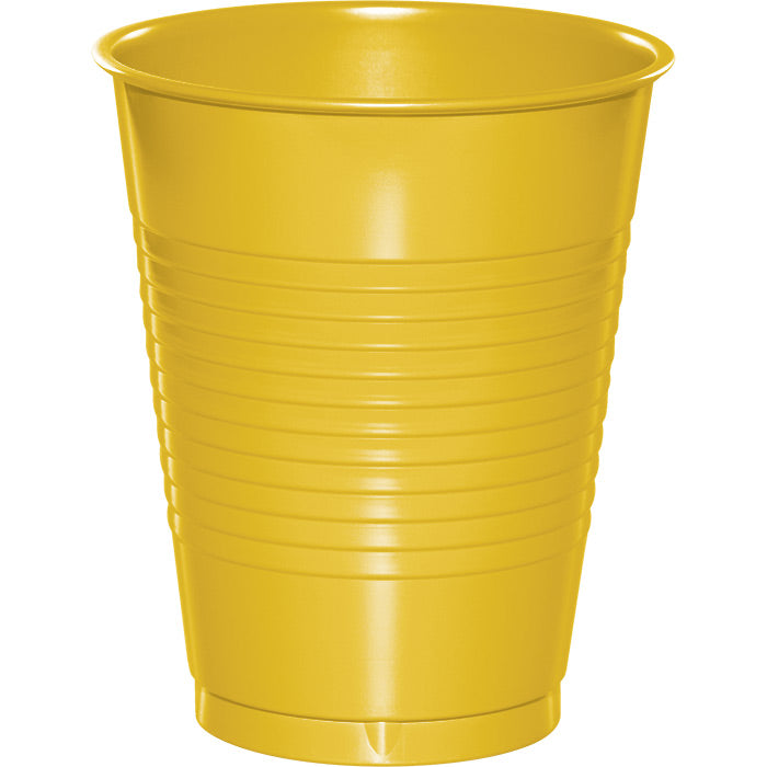 Bulk 240ct School Bus Yellow 16 oz Plastic Cups 