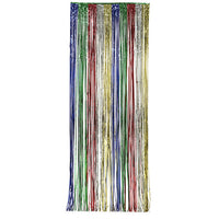 6ct Bulk Multicolor Foil Door Curtain