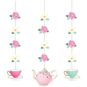 Floral Tea Party Hanging Cutouts, 3 ct by Creative Converting