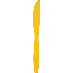 Bulk 600ct School Bus Yellow Bulk Plastic Knives 