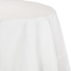Bulk 12ct White Round Paper Table Covers 82 inch 