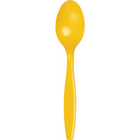 Bulk 288ct School Bus Yellow Plastic Spoons 