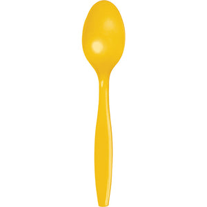 Bulk 288ct School Bus Yellow Plastic Spoons 