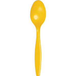 Bulk 600ct School Bus Yellow Bulk Plastic Spoons 