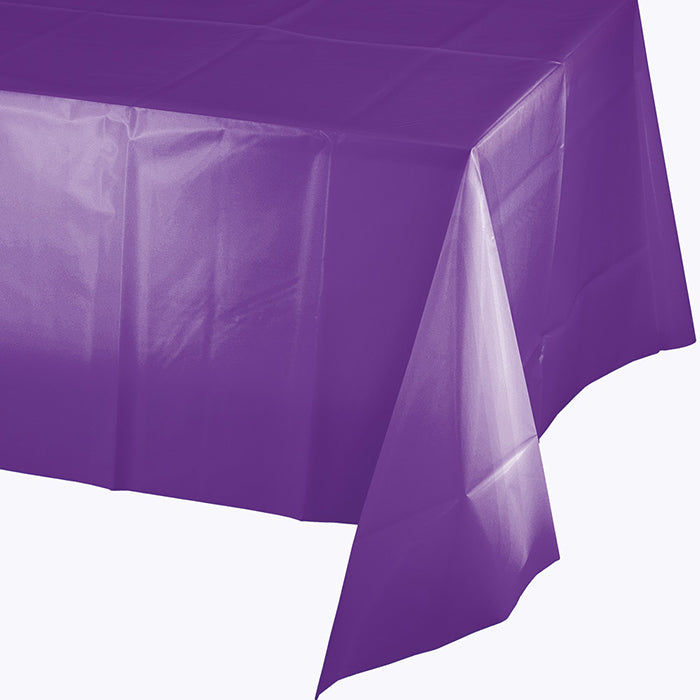 Bulk 12ct Amethyst Purple Plastic Table Cover 