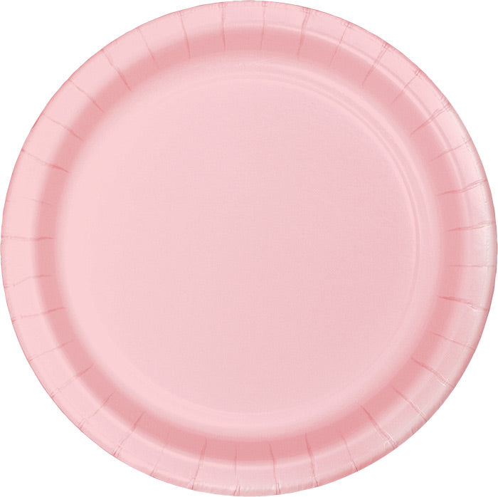 Bulk 240ct Classic Pink Paper 6.75 inch Dessert Plates 