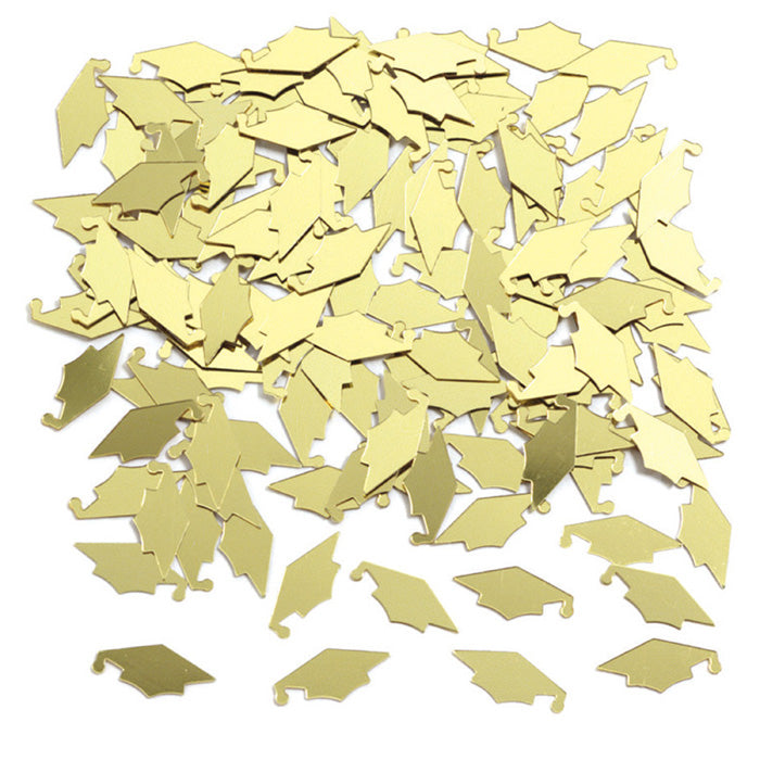 12ct Bulk Gold Mortarboard Graduation Confetti