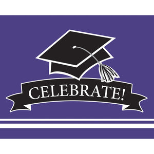 75ct Bulk Graduation School Spirit Purple Invitations