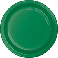 Bulk 240ct Emerald Green Paper 6.75 inch Dessert Plates 