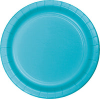 Bulk 240ct Bermuda Blue Paper 6.75 inch Dessert Plates 