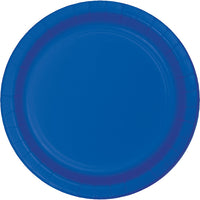 Bulk 240ct Cobalt Blue Paper 6.75 inch Dessert Plates 
