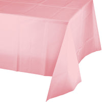 Bulk 12ct Classic Pink Plastic Table Covers 