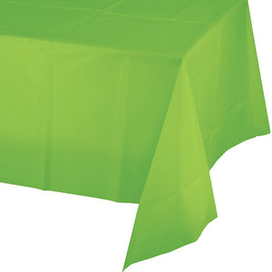 Bulk 12ct Fresh Lime Green Value Friendly Plastic Table Cover 