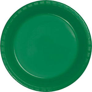 Bulk 240ct Emerald Green 6.75 inch Plastic Dessert Plates 