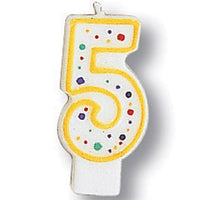 6ct Bulk Polka Dot #5 Candles