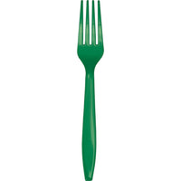 Bulk 288ct Emerald Green Plastic Forks 
