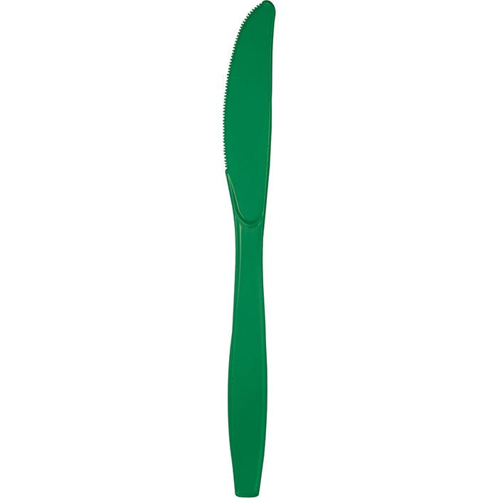 Bulk 288ct Emerald Green Plastic Knives 
