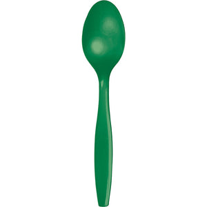Bulk 288ct Emerald Green Plastic Spoons 