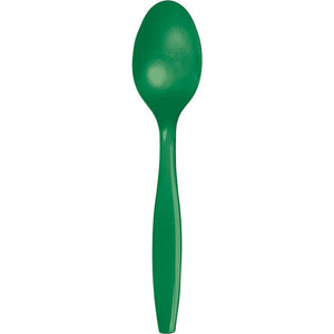 Bulk 600ct Emerald Green Bulk Plastic Spoons 