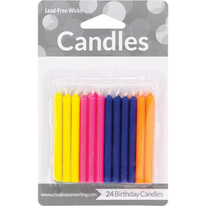 Flourescent Candles, 24 ct by Creative Converting