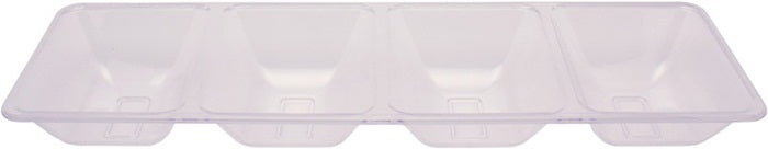 Bulk 6ct Clear Form & Function 4-Compartment Tray 