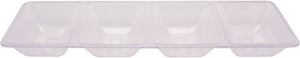 Bulk 6ct Clear Form & Function 4-Compartment Tray 