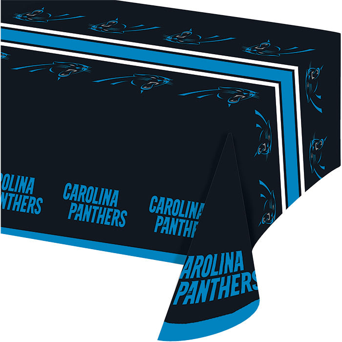 Carolina Panther Plastic Table Cover, 54" x 102" by Creative Converting