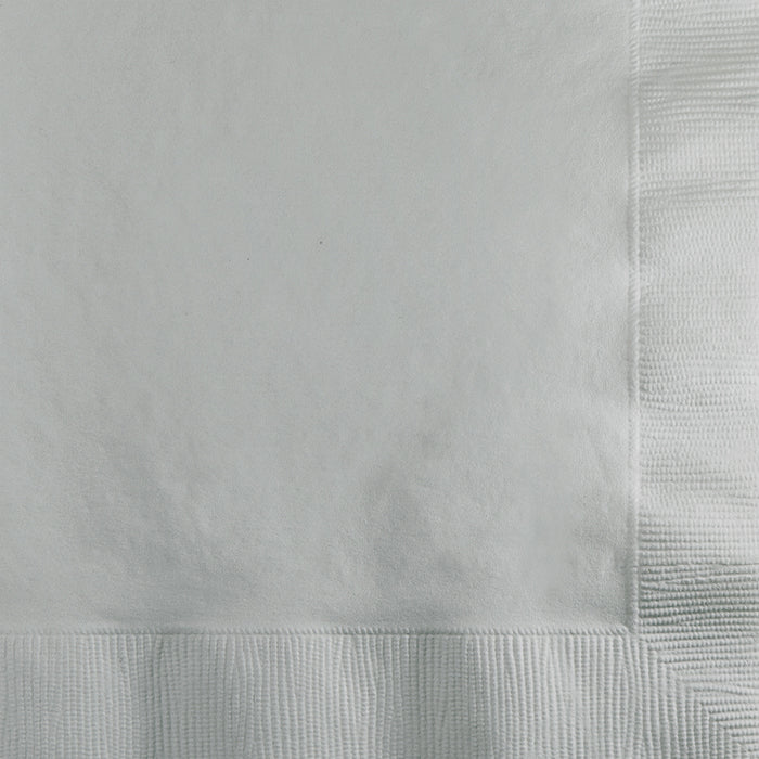 Bulk 1200ct Shimmering Silver 2 Ply Beverage Napkins 