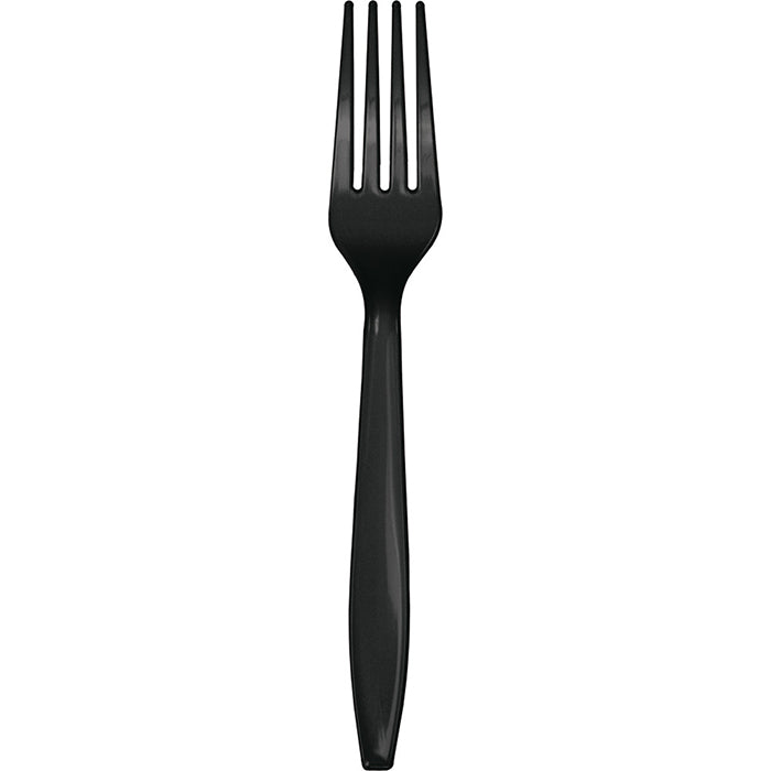 Bulk 288ct Black Velvet Plastic Forks 