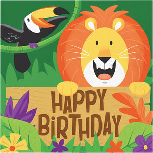 192ct Bulk Jungle Safari Happy Birthday Luncheon Napkins