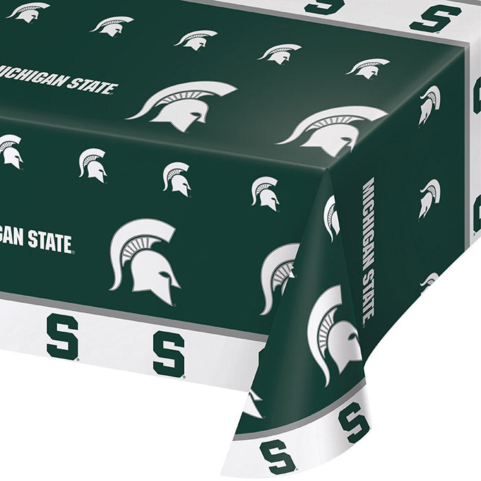 12ct Bulk Michigan State University Plastic Table Covers