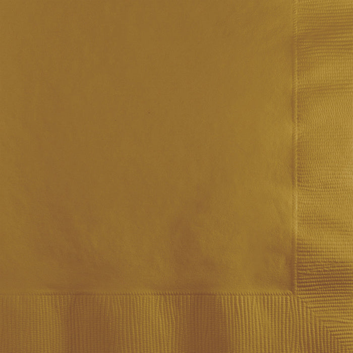Glittering Gold Beverage Napkin, 3 Ply, 50 ct by Creative Converting