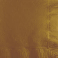 Bulk 600ct Glittering Gold 2 ply Beverage Napkins 