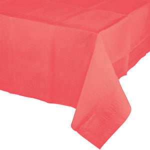 Bulk 6ct Coral Paper Table Covers 54" x 108" 