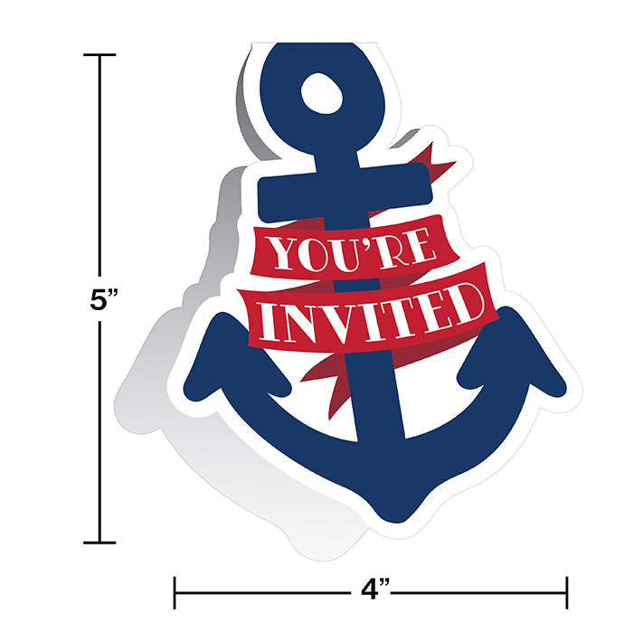 48ct Bulk Nautical Baby Shower Invitations