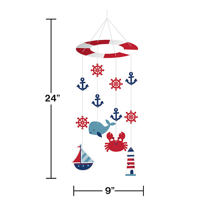 6ct Bulk Nautical Baby Shower Hanging Mobiles