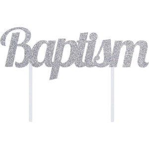 12ct Bulk Baptism Glitter Cake Toppers