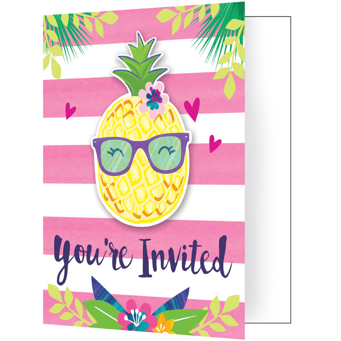 Pineapple N Friends Invitation Pscd (Case Pack of 48)