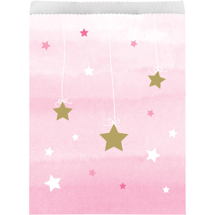 One Little Star Girl Paper Treat Bag Large (120/case)