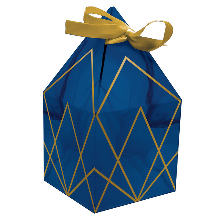 Navy Blue and Gold Foil Favor Boxes 48 ct