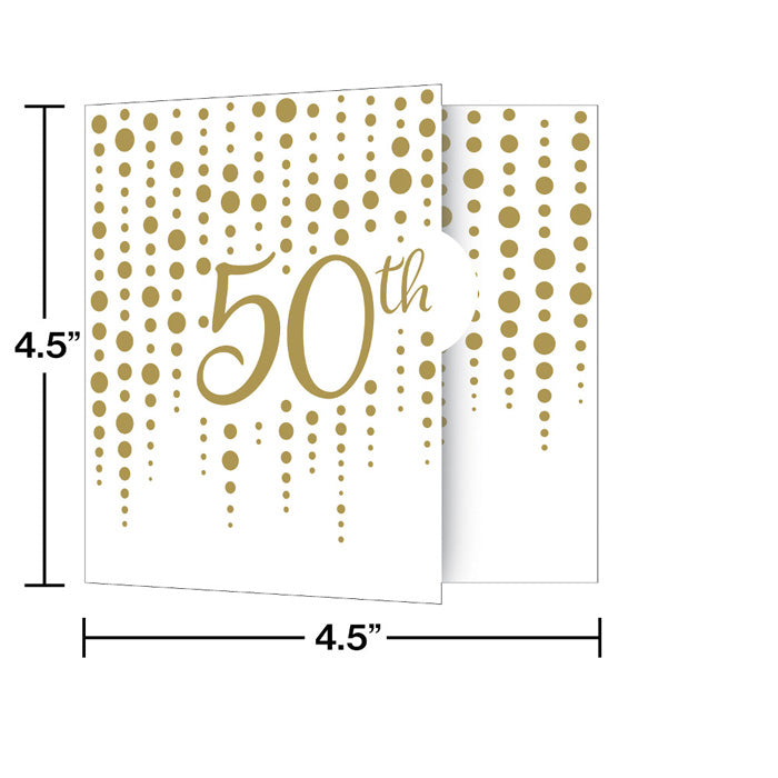 48ct Bulk Gold 50th Anniversary Invitations
