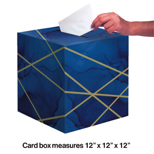 6ct Bulk Navy Blue and Gold Foil Card Box