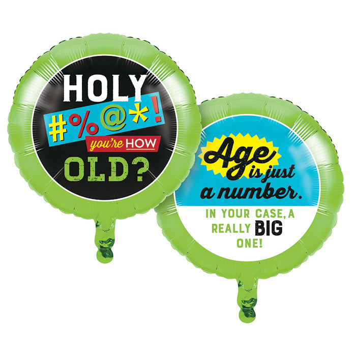 Age Humor Just a Number 18" Mylar Ballon (10/Case)