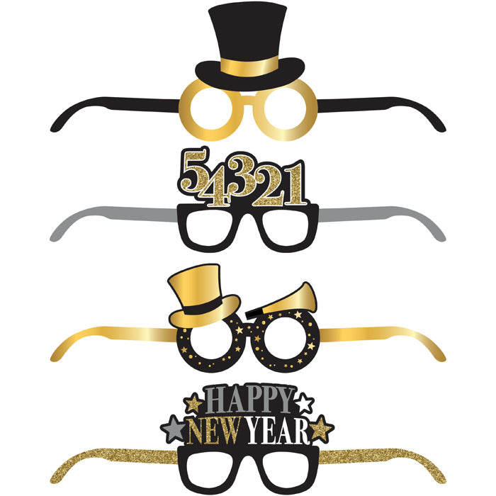 24ct Bulk New Year Deluxe Paper Eyeglasses