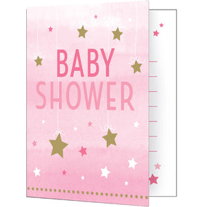 48ct Bulk One Little Star Girl Baby Shower Invitations