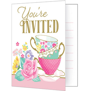 48ct Bulk Floral Tea Party Invitations