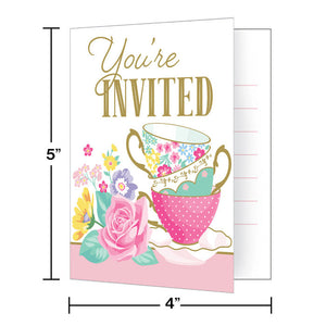 48ct Bulk Floral Tea Party Invitations