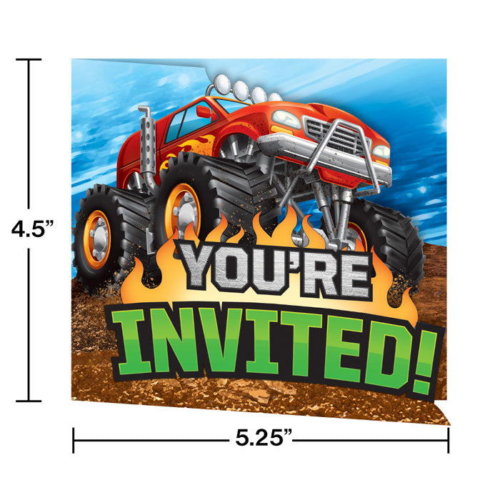 48ct Bulk Monster Truck Invitations