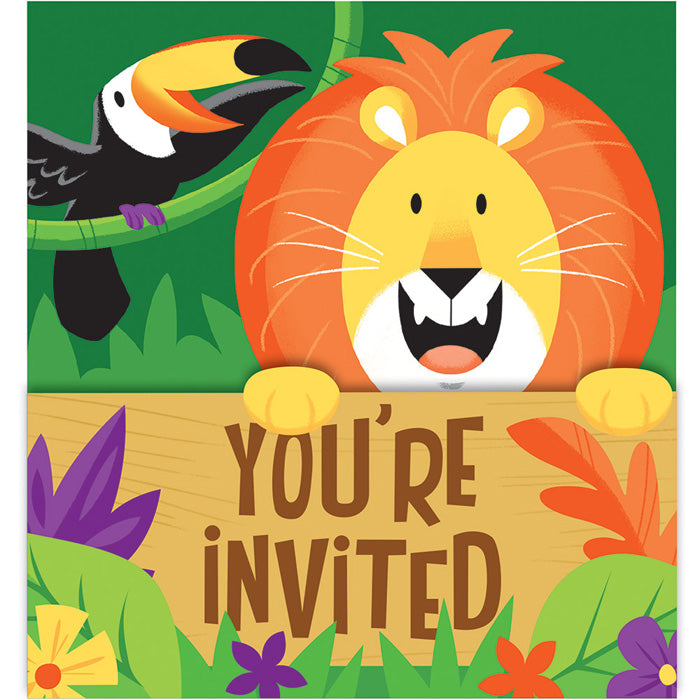 48ct Bulk Jungle Safari Invitations