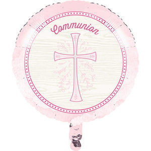 10ct Bulk Divinity Pink Communion Mylar Balloons